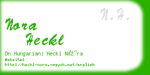 nora heckl business card